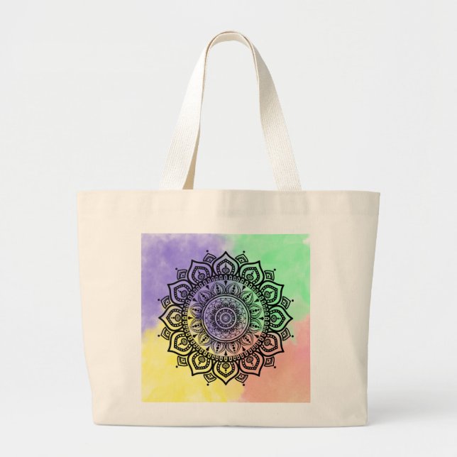 Bolso De Tela Gigante Mandala Tote Bag (Frente)
