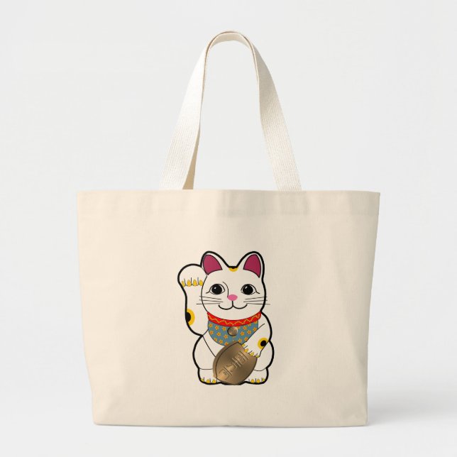 Bolso De Tela Gigante Maneki Neko (Frente)