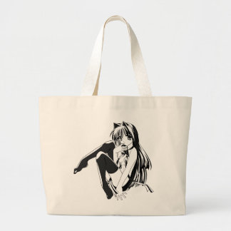 Bolso De Tela Gigante Manga, Gata Neko Chica Furry Anime Loli Esclava