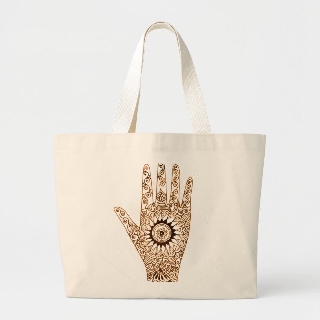 Bolso De Tela Gigante Mano de la alheña (Frente)