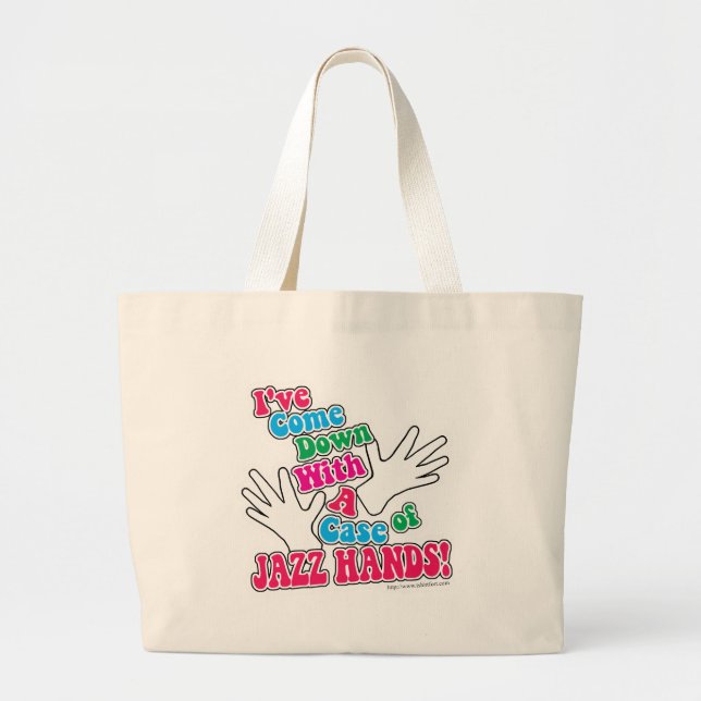 Bolso De Tela Gigante ¡Manos de Jazz! (Frente)