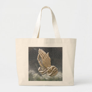 BOLSO DE TELA GIGANTE MANOS DE ORACIÓN