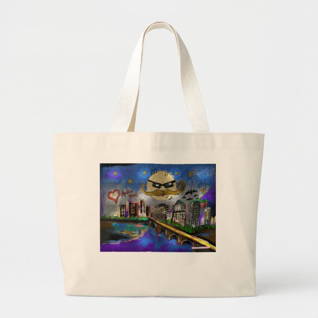 Bolso De Tela Gigante Mantener a Austin Texas Weird (Frente)