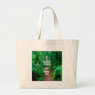 Bolso De Tela Gigante Mantenga la calma y siga subiendo
