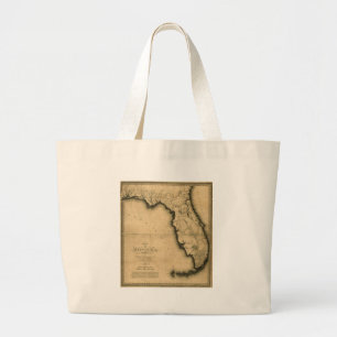 Bolso De Tela Gigante Mapa 1823 de la Florida