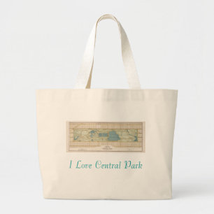 Bolso De Tela Gigante Mapa 1875 del Central Park