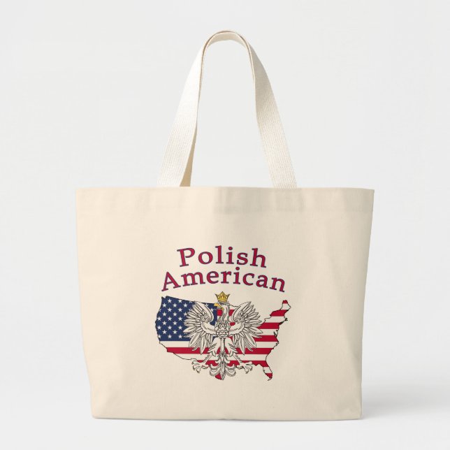 Bolso De Tela Gigante Mapa americano de Polonia (Frente)