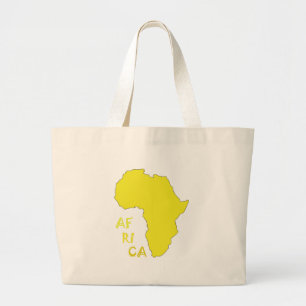 Bolso De Tela Gigante Mapa de África Amarillo Divertido
