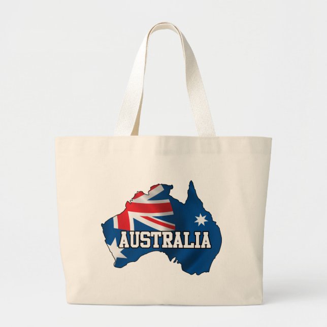 Bolso De Tela Gigante Mapa de Australia (Frente)