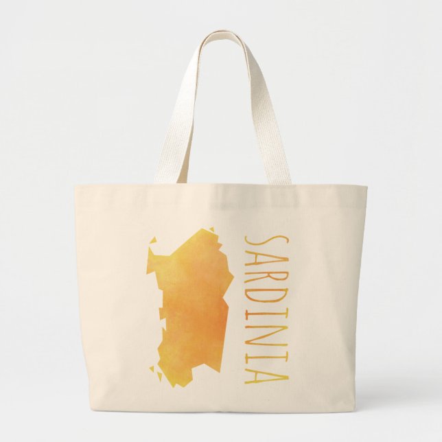 Bolso De Tela Gigante Mapa de Cerdeña (Frente)