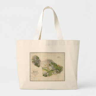 Bolso De Tela Gigante Mapa de época de la isla de Maui (1906)