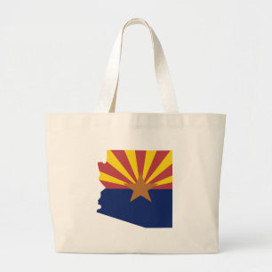 Bolso De Tela Gigante Mapa de la bandera de Arizona