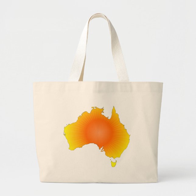 Bolso De Tela Gigante Mapa de Sunny Australia (Frente)