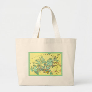 Bolso De Tela Gigante Mapa del lago Minnetonka