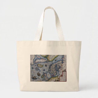 Bolso De Tela Gigante Mapa del siglo XVI de Escandinavia