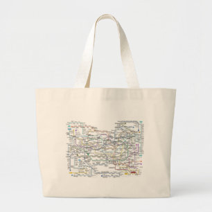 Bolso De Tela Gigante Mapa del subterráneo de Seul