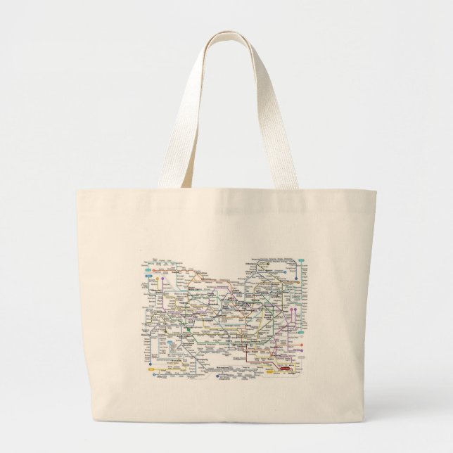 Bolso De Tela Gigante Mapa del subterráneo de Seul (Frente)