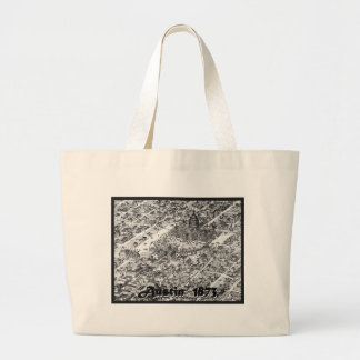 Bolso De Tela Gigante Mapa histórico 1873 de Austin