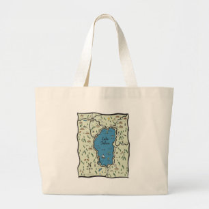 Bolso De Tela Gigante Mapa lleno del área del lago Tahoe
