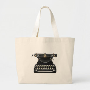 Bolso De Tela Gigante Máquina de escribir antigua