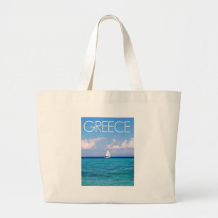 Bolso De Tela Gigante Mar Egeo