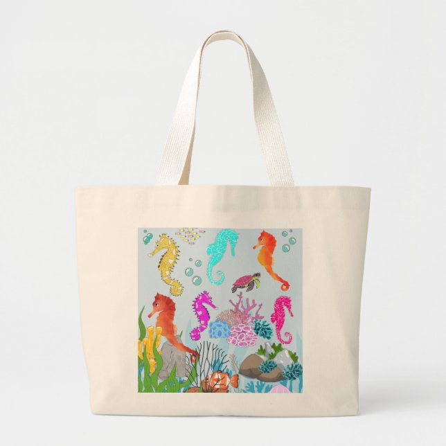 Bolso De Tela Gigante Maravilla submarina Splendor Carryall (Frente)