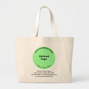 Bolso De Tela Gigante Marca comercial ligera de forma redonda verde en J