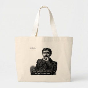 Bolso De Tela Gigante Marcel Proust & cita famosa