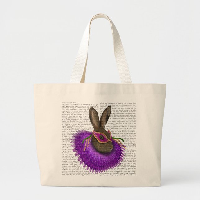 Bolso De Tela Gigante Mardi Gras Hare (Frente)
