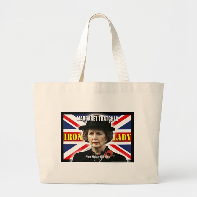 Bolso De Tela Gigante Margaret Thatcher Primer Ministro (Frente)
