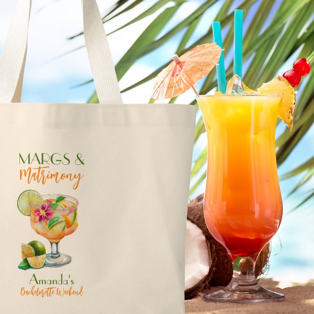 Bolso De Tela Gigante Margs and Matrimony Tequila & Fiesta Bachelorette (Subido por el creador)