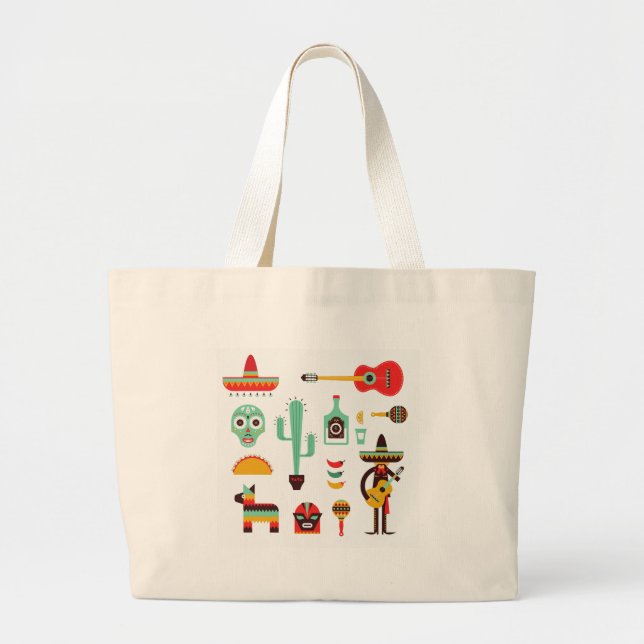 Bolso De Tela Gigante mariachi mexicana (Frente)