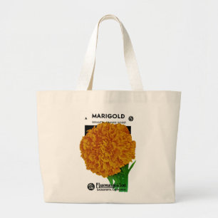 Bolso De Tela Gigante Marigold Vintage Seed Packet