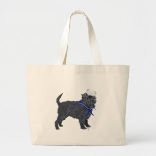 Bolso De Tela Gigante Marinero Affenpinscher