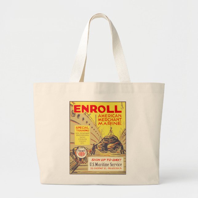 BOLSO DE TELA GIGANTE MARINO COMERCIAL (Frente)