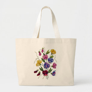 Bolso De Tela Gigante Marinos dulces y coloridos bordados