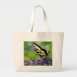 Bolso De Tela Gigante Mariposa amarilla y negra en Lavender