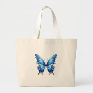 Bolso De Tela Gigante mariposa azul