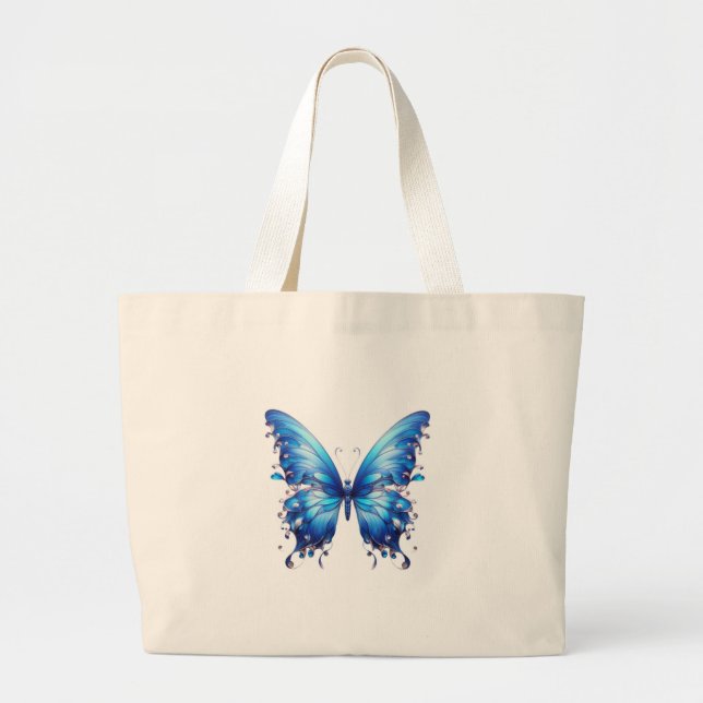 Bolso De Tela Gigante mariposa azul (Frente)