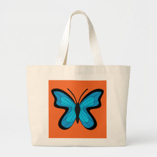 Bolso De Tela Gigante Mariposa Azul