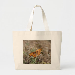 Bolso De Tela Gigante Mariposa con manchas negras y naranja
