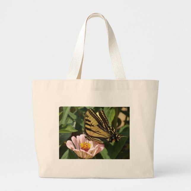 Bolso De Tela Gigante Mariposa y flor (Frente)