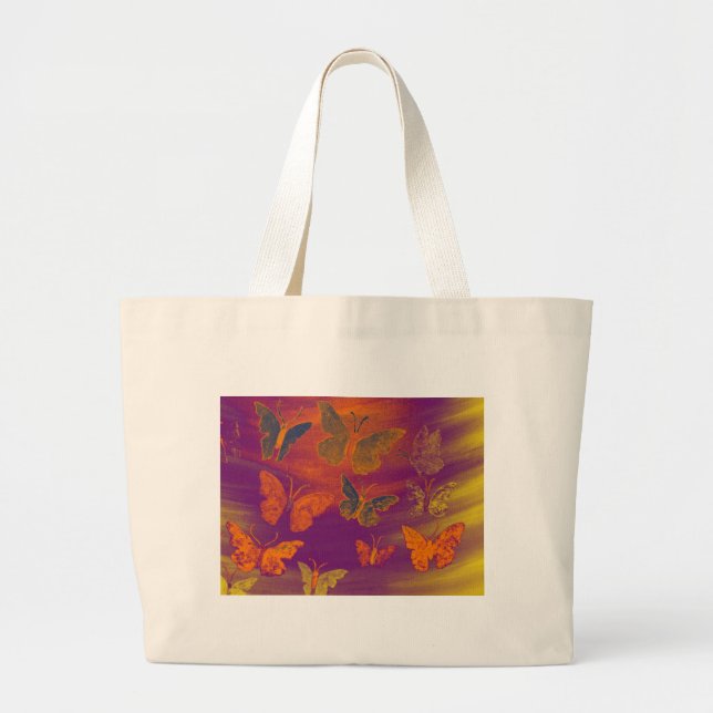 BOLSO DE TELA GIGANTE MARIPOSAS 2 (Frente)
