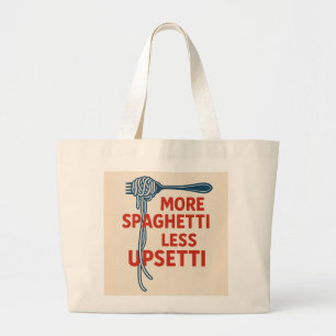 Bolso De Tela Gigante Más Espaguetis Menos Upsetti