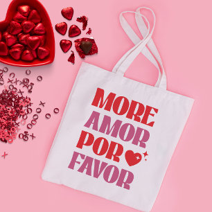 Bolso De Tela Gigante Más favor Amor por favor, El día de San Valentín g