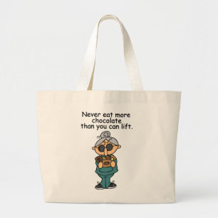 Bolso De Tela Gigante Más humor de chocolate