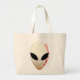 Bolso De Tela Gigante Máscara alienígena con marcas futuristas
