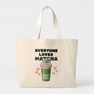 Bolso De Tela Gigante Matcha Iced Latte Cute Whipped Cream Matcha 