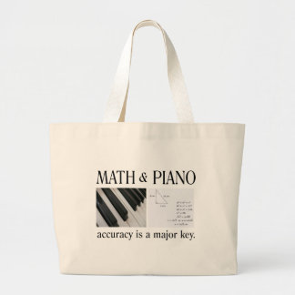 Bolso De Tela Gigante matemáticas y llave importante del piano