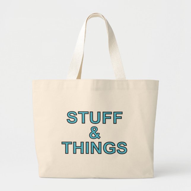 Bolso De Tela Gigante Materia de las letras y tote Blocky del jumbo de (Frente)
